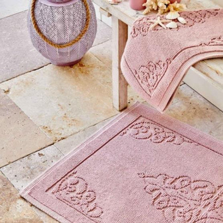  KARACA HOME MILLY Set de tapis de bain rose 2 pièces - Bella-Home: art de la table, verrerie, trousseau de mariée, décoration