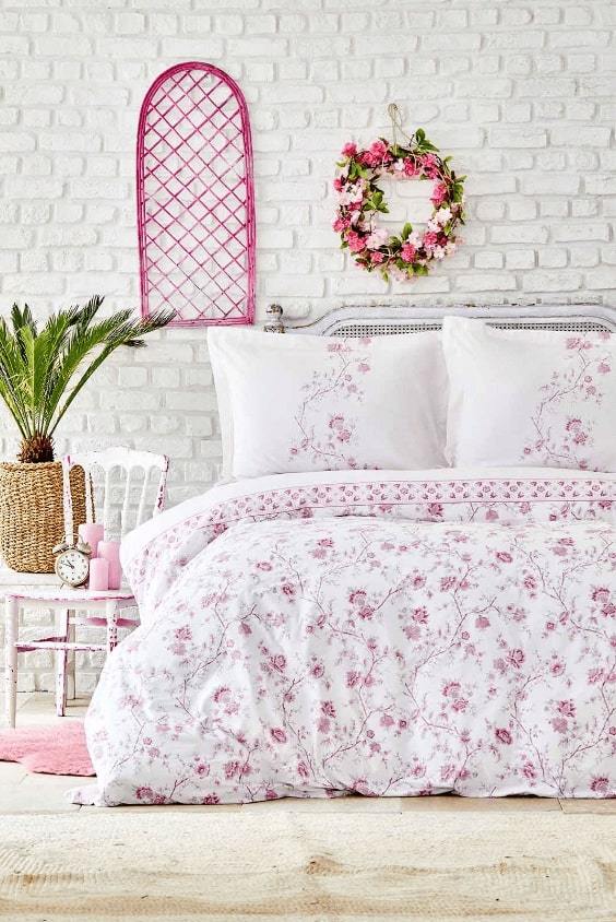KARACA HOME FELLINI Housse de couette rose avec taies d'oreiller - Bella-Home: art de la table, verrerie, trousseau de mariée, décoration