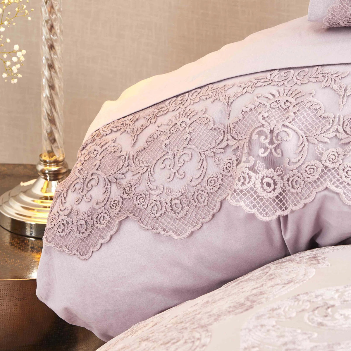 KARACA HOME VALERIA BEST 8 Parça çeyiz seti ül kurusu - Bella Home