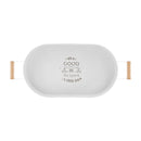 KARACA CONTRY ELIPS Plateau blanc 38cm KARACA CONTRY ELIPS beyaz tepsi 38 cm KARACA CONTRY ELIPS tablett weiß 38 cm