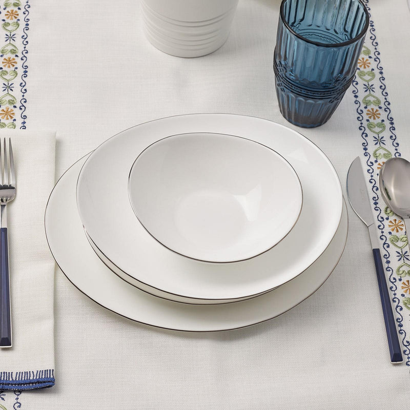 Service de table Karaca Catrice pour 6 personnes, 18 pièces, porcelaine,  blanc - KARACA France