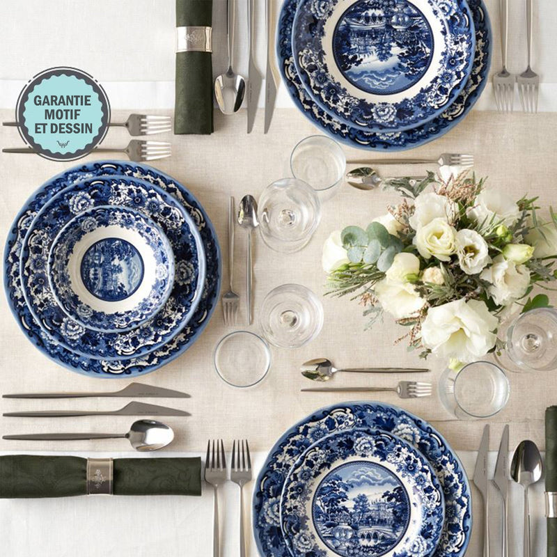 KARACA NEW BLUE ODYSSEY Service de table 24 pièces 6 personnes - Bella-Home: art de la table, verrerie, trousseau de mariée, décoration