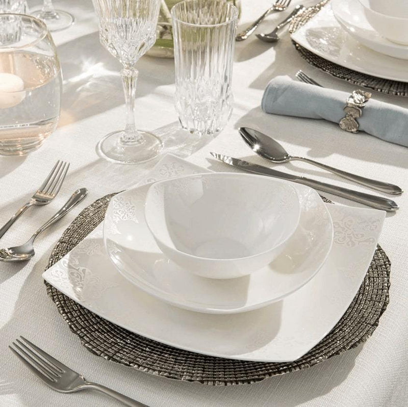KARACA FINE BONE NEW DAMLA Service de table 60 pièces 12 personnes - Bella-Home: art de la table, verrerie, trousseau de mariée, décoration