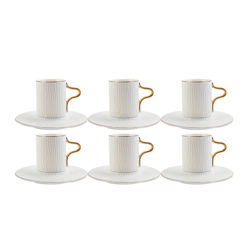 KARACA AGED Set de tasses à café 12 pièces 6 personnes - Kahve fincan takımı 12 parça 6 kişilik