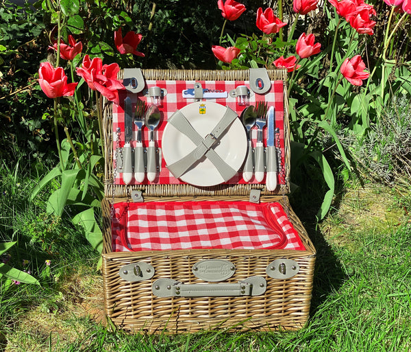 Panier En Osier Tissé à La Main - 25x21x13 Cm, Avec Poignée Et Doublure Amovible, Idéal Pique-nique Et Décoration - 5