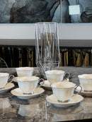 ZELLERFELD Çay Fincan Seti 6 kişilik 12 parça gümüş 