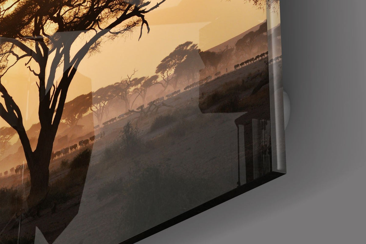Art mural en verre trempé, oeuvre d'art murale moderne, oeuvre d'art