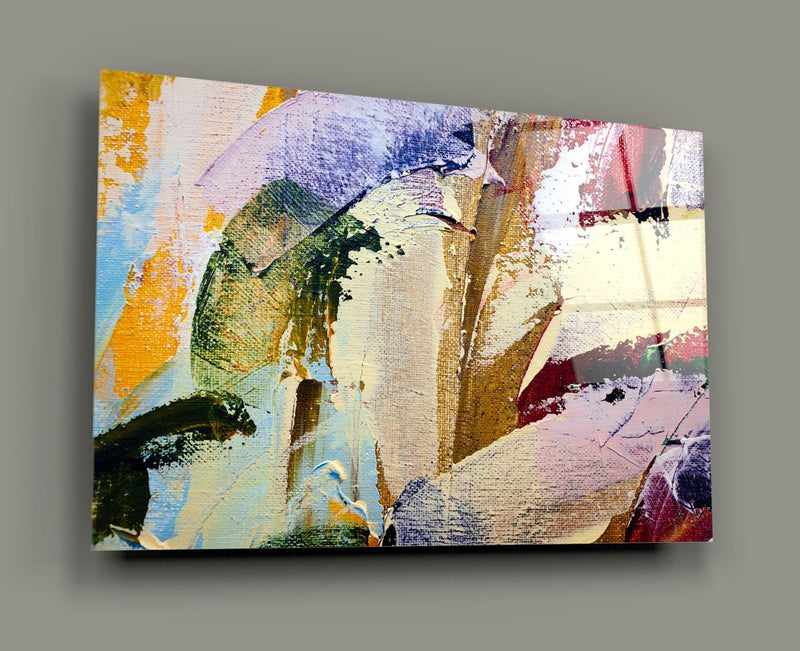 Tableau en verre - Peinture Nuage Abstrait Multicolore