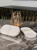 TREND HOME COLLECTION 2'li Bölmeli sunum tabaklar gold