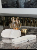 TREND HOME COLLECTION 2'li Bölmeli sunum tabaklar gold