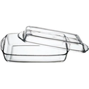 Pasabahce-plateau-rectangulaire-Pyrex-avec-couvercle Dikdörtgen Tepsi Kapaklı 33 x 19 cm