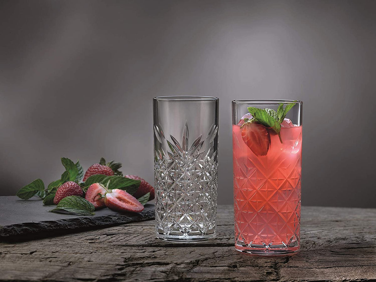 Pasabahce Timeless – Lot De 4 Verres Long Drink Élégants 32 Cl – Design Moderne Et Intemporel