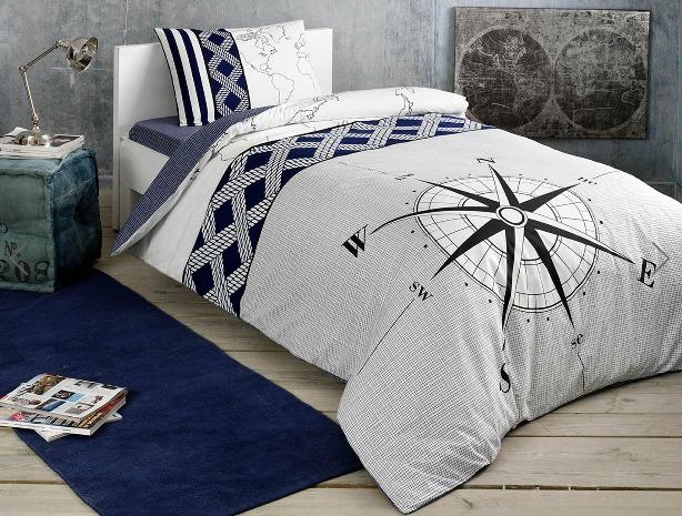 TAÇ NAVI ensemble de linge de lit renforcé 1 personne bleu nuit - Bella-Home: art de la table, verrerie, trousseau de mariée, décoration