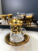 TREND HOME ORIENT GOLD Set aus 12 Gläsern mit Zuckerdose 20 Stk.