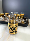 TREND HOME ORIENT GOLD Set aus 12 Gläsern mit Zuckerdose 20 Stk.