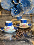 ACAR Set mit 6 Kaffeetassen aus Porzellan