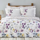 KARACA HOME PRIMEROSE Parure de lit 2 personnes prune - Bella Home