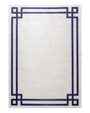 BELLA TAPIS VERSACE Blanc et Bleu marine Tapis lavable antidérapant et antibactérien- Bella-Home: art de la table, verrerie, trousseau de mariée, décoration