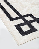 BELLA TAPIS VERSACE Blanc et Noir Tapis lavable antidérapant et antibactérien- Bella-Home: art de la table, verrerie, trousseau de mariée, décoration